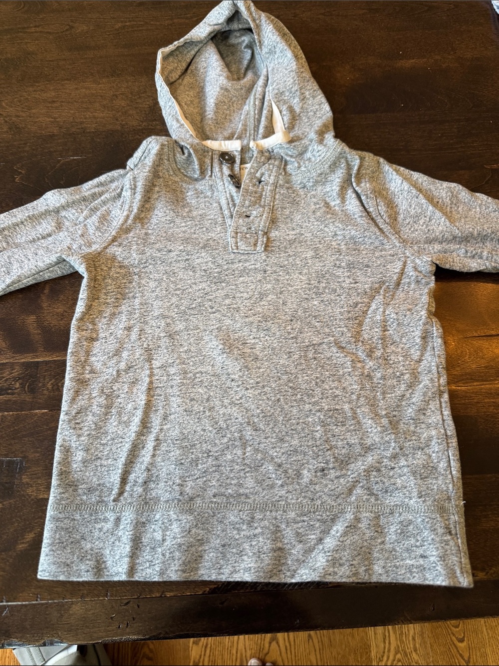 Crewcuts Heather Gray Zip-Neck Hoodie